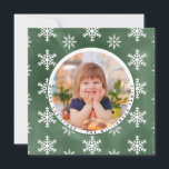 Winter Snowflakes Photo Family Name Christmas Card<br><div class="desc">Winter Snowflakes Photo Family Name Christmas Card features your beautiful photo surrounded by snowflakes and is personalized with "Merry Christmas" and your family name. What a lovely way to send out your holiday greetings this Christmas season. Our Christmas card template makes it so simple to customize your card. If you...</div>