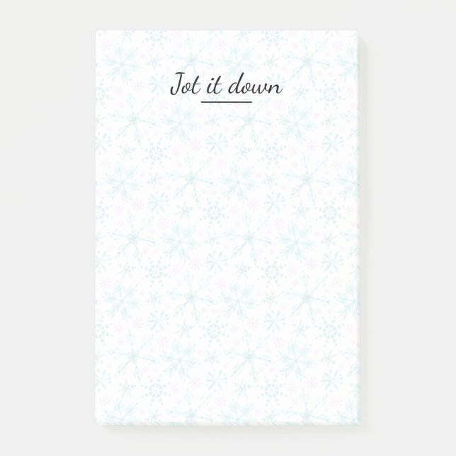 Winter Snowflakes Post-it Notes (Front)