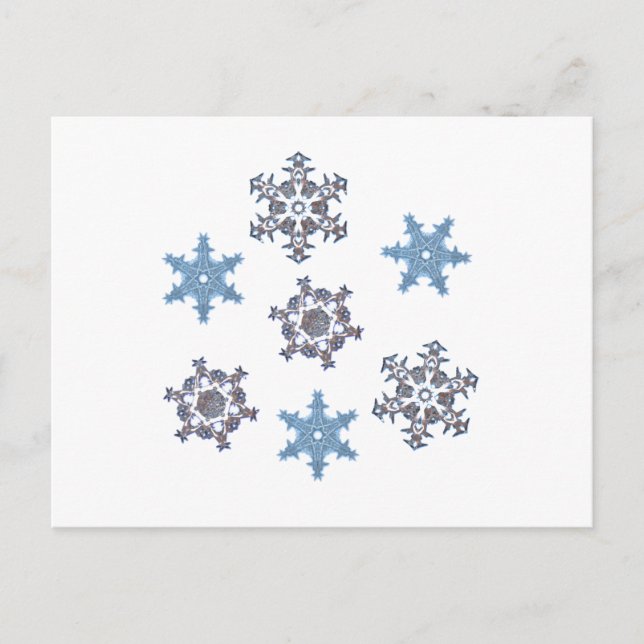 Winter snowflakes postcard (Front)