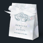 Winter Snowflakes Rustic Floral Wedding Favor Box<br><div class="desc">An elegant winter wedding favour box featuring a pretty hand-drawn floral garland on a snowflake background. A perfect way to say thank you to your guests! Designed by Thisisnotme©</div>