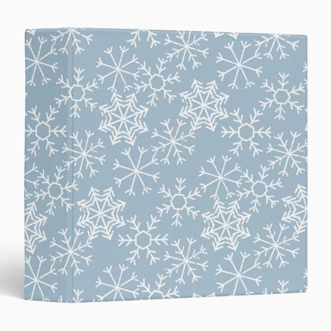 Winter SNOWFLAKES seamless pattern + your ideas Binder (Front/Spine)