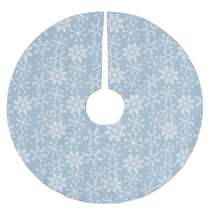 Winter SNOWFLAKES seamless pattern + your ideas Brushed Polyester Tree Skirt