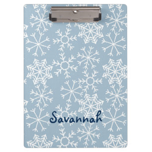 Winter SNOWFLAKES seamless pattern + your ideas Clipboard