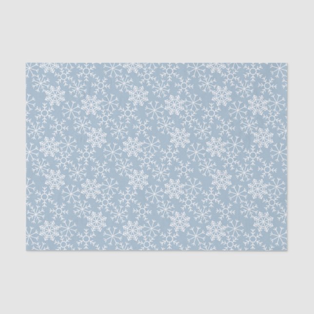 Winter SNOWFLAKES seamless pattern + your ideas Tissue Paper (Front)