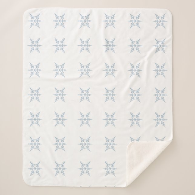 Winter Snowflakes Sherpa Blanket (Front)