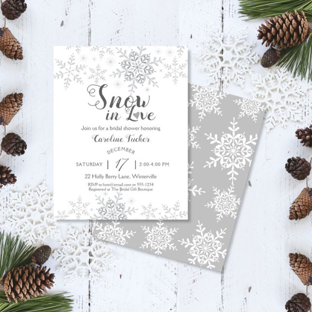 Winter Snowflakes Snow in Love Bridal Shower (Creator Uploaded)
