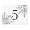 Winter Snowflakes Table Number