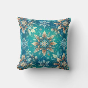 Winter Snowflakes  Throw Pillow