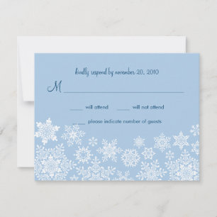 Winter Snowflakes Wedding RSVP Card