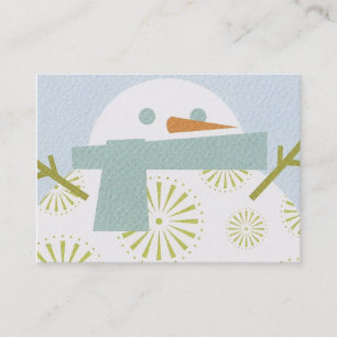 Winter Snowman Business Card
