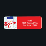 Winter Snowman Christmas Holiday Address Labels<br><div class="desc">Winter Snowman Christmas Holiday Address Labels</div>