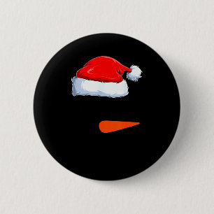 Winter Snowman Face Costume Christmas Snowman 2 Inch Round Button