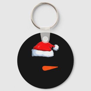 Winter Snowman Face Costume Christmas Snowman Keychain