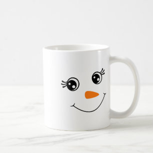 Winter Snowman Face Eyelashes Christmas Xmas For G Coffee Mug