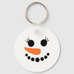 Winter Snowman Face Eyelashes Christmas Xmas For G Keychain