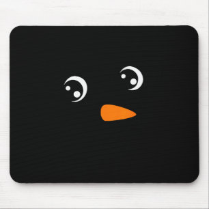 Winter Snowman Face Eyelashes Christmas Xmas For G Mouse Pad