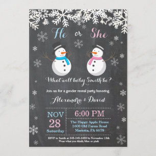 Winter Snowman Genre Reveillez Invitation