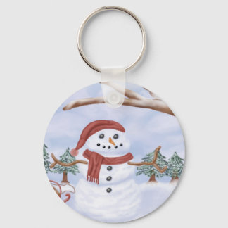 Winter Snowman Key Chain