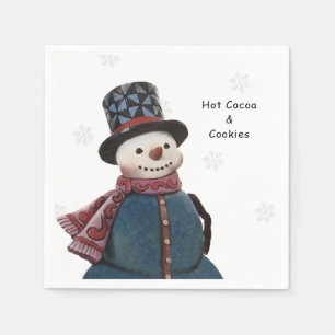 Winter Snowman Personalized Napkin