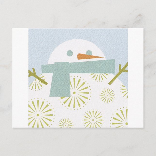 Winter Snowman Postcard (Front)