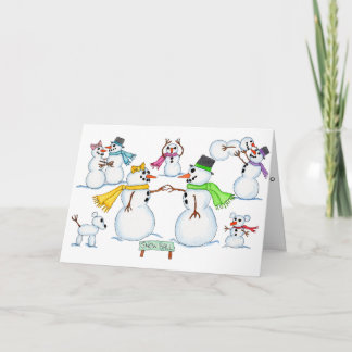 Winter - Snowman Snow Ball Card