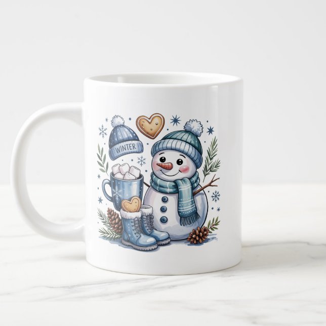 Winter Snowman Specialty Mug (Left)