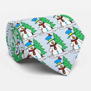 Winter Snowman Tie