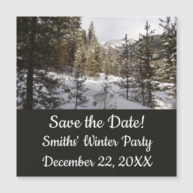 Winter Snowy Mountain Scene in Montana (Front)