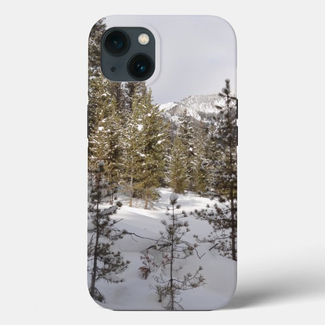 Winter Snowy Mountain Scene in Montana Case-Mate iPhone Case (Back)