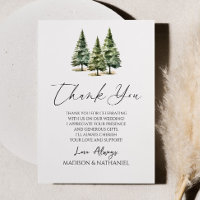 Winter Snowy Pine Tree Wedding 