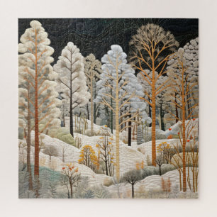 Winter Snowy Quilt Puzzle