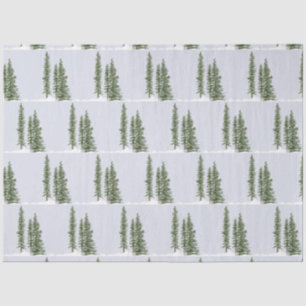 Winter snowy woodland scene with cardinal tissue paper