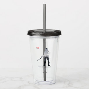 Winter Soldier Heroic Silhouette Acrylic Tumbler