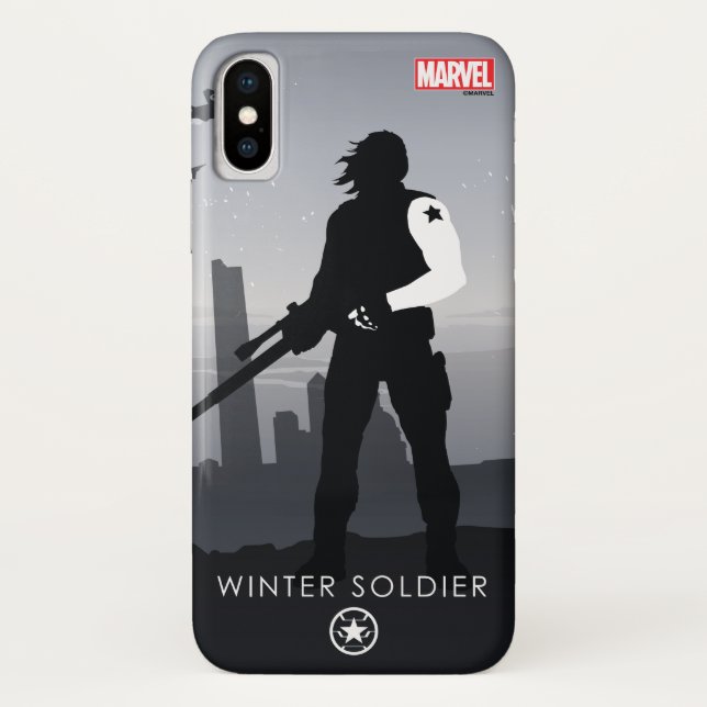 Winter Soldier Heroic Silhouette Case-Mate iPhone Case (Back)