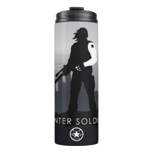 Winter Soldier Heroic Silhouette Thermal Tumbler