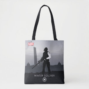 Winter Soldier Heroic Silhouette Tote Bag