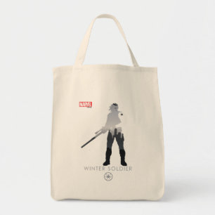 Winter Soldier Heroic Silhouette Tote Bag