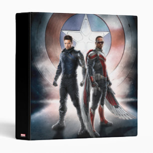 Winter Soldier & The Falcon in Front of Shield Binder