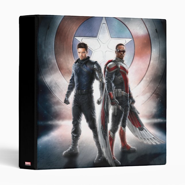 Winter Soldier & The Falcon in Front of Shield Binder (Front/Spine)