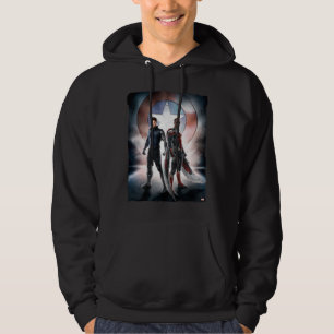Winter Soldier & The Falcon in Front of Shield Hoodie