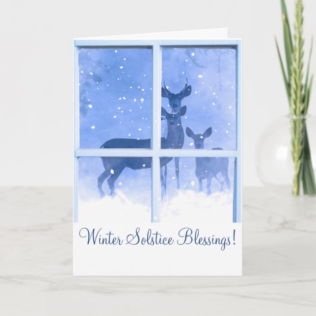 Winter Solstice Blessings Card (Front)