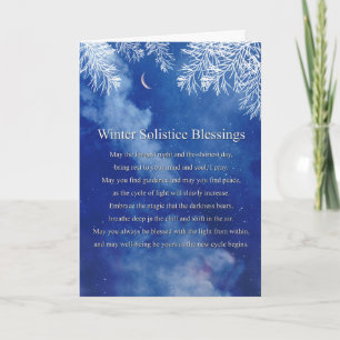 Winter Solstice Blessings Poem Card