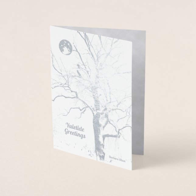 Winter Solstice: Boston Public Garden Foil Card (Front)