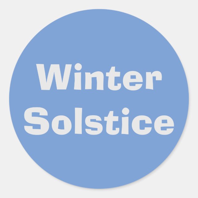 Winter Solstice by Janz Blue Powder Classic Round Sticker (Front)