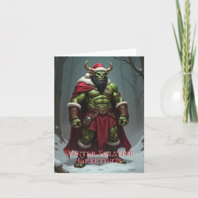 Winter Solstice Greeting Card Orc (Front)