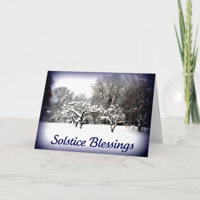 Winter Solstice Greetings Holiday Card (Front)