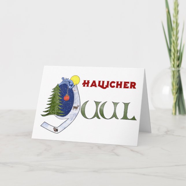 Winter Solstice Greetings Holiday Card (Front)