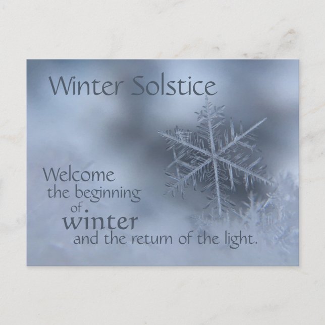Winter Solstice Longest Day Return to Light Winter Postcard (Front)