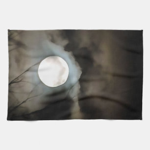 Winter Solstice Moon Celestial Art Kitchen Towel