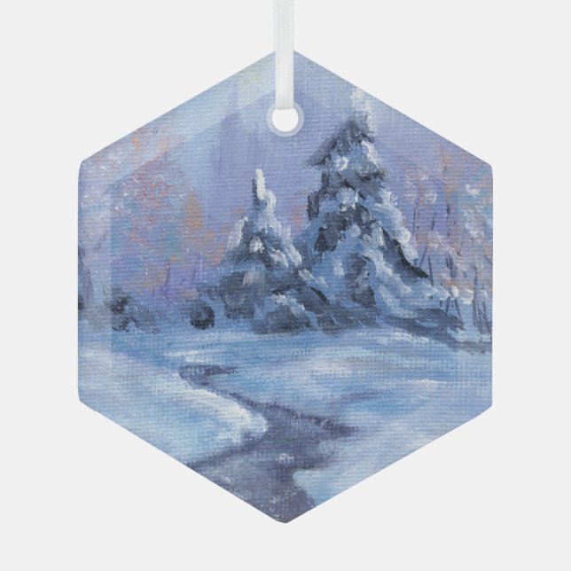 "Winter Solstice" Ornanment Glass Ornament (Front)